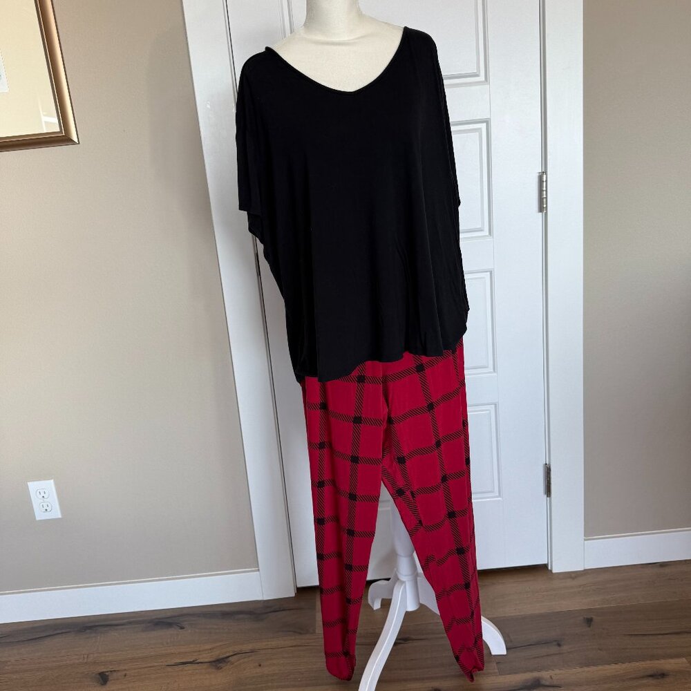 SOMA Red and Black Plaid Pajamas - XXL